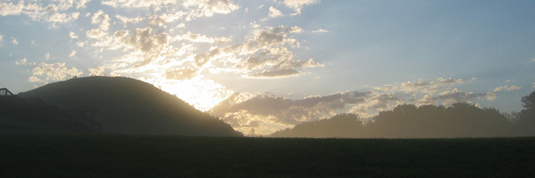 Sunrise over the Angel Mounds